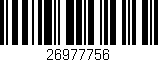 Código de barras (EAN, GTIN, SKU, ISBN): '26977756'