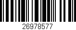 Código de barras (EAN, GTIN, SKU, ISBN): '26978577'