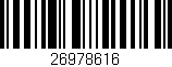 Código de barras (EAN, GTIN, SKU, ISBN): '26978616'