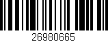 Código de barras (EAN, GTIN, SKU, ISBN): '26980665'