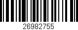 Código de barras (EAN, GTIN, SKU, ISBN): '26982755'
