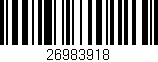 Código de barras (EAN, GTIN, SKU, ISBN): '26983918'