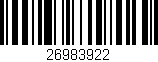 Código de barras (EAN, GTIN, SKU, ISBN): '26983922'