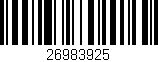 Código de barras (EAN, GTIN, SKU, ISBN): '26983925'