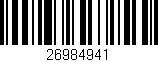 Código de barras (EAN, GTIN, SKU, ISBN): '26984941'
