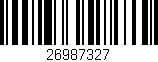Código de barras (EAN, GTIN, SKU, ISBN): '26987327'