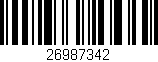 Código de barras (EAN, GTIN, SKU, ISBN): '26987342'