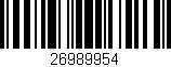 Código de barras (EAN, GTIN, SKU, ISBN): '26989954'