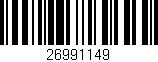 Código de barras (EAN, GTIN, SKU, ISBN): '26991149'