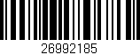 Código de barras (EAN, GTIN, SKU, ISBN): '26992185'