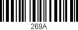 Código de barras (EAN, GTIN, SKU, ISBN): '269A'
