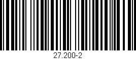 Código de barras (EAN, GTIN, SKU, ISBN): '27.200-2'