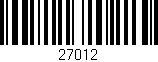 Código de barras (EAN, GTIN, SKU, ISBN): '27012'