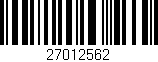 Código de barras (EAN, GTIN, SKU, ISBN): '27012562'