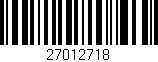 Código de barras (EAN, GTIN, SKU, ISBN): '27012718'