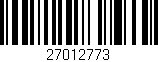 Código de barras (EAN, GTIN, SKU, ISBN): '27012773'