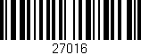 Código de barras (EAN, GTIN, SKU, ISBN): '27016'