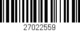 Código de barras (EAN, GTIN, SKU, ISBN): '27022559'