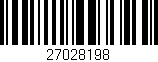 Código de barras (EAN, GTIN, SKU, ISBN): '27028198'