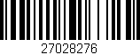 Código de barras (EAN, GTIN, SKU, ISBN): '27028276'