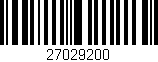 Código de barras (EAN, GTIN, SKU, ISBN): '27029200'