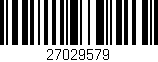 Código de barras (EAN, GTIN, SKU, ISBN): '27029579'
