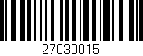 Código de barras (EAN, GTIN, SKU, ISBN): '27030015'