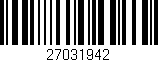 Código de barras (EAN, GTIN, SKU, ISBN): '27031942'