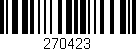 Código de barras (EAN, GTIN, SKU, ISBN): '270423'