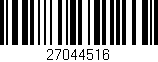 Código de barras (EAN, GTIN, SKU, ISBN): '27044516'