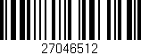 Código de barras (EAN, GTIN, SKU, ISBN): '27046512'