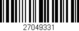 Código de barras (EAN, GTIN, SKU, ISBN): '27049331'