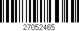 Código de barras (EAN, GTIN, SKU, ISBN): '27052465'