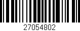 Código de barras (EAN, GTIN, SKU, ISBN): '27054802'