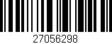 Código de barras (EAN, GTIN, SKU, ISBN): '27056298'