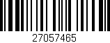 Código de barras (EAN, GTIN, SKU, ISBN): '27057465'