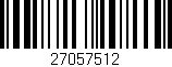 Código de barras (EAN, GTIN, SKU, ISBN): '27057512'