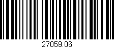 Código de barras (EAN, GTIN, SKU, ISBN): '27059.06'