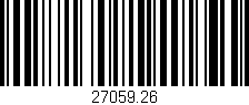 Código de barras (EAN, GTIN, SKU, ISBN): '27059.26'