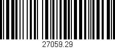 Código de barras (EAN, GTIN, SKU, ISBN): '27059.29'