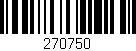 Código de barras (EAN, GTIN, SKU, ISBN): '270750'