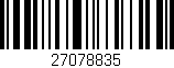 Código de barras (EAN, GTIN, SKU, ISBN): '27078835'
