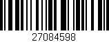 Código de barras (EAN, GTIN, SKU, ISBN): '27084598'