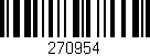 Código de barras (EAN, GTIN, SKU, ISBN): '270954'