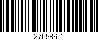 Código de barras (EAN, GTIN, SKU, ISBN): '270986-1'