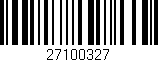 Código de barras (EAN, GTIN, SKU, ISBN): '27100327'