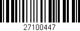 Código de barras (EAN, GTIN, SKU, ISBN): '27100447'