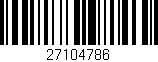Código de barras (EAN, GTIN, SKU, ISBN): '27104786'