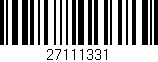 Código de barras (EAN, GTIN, SKU, ISBN): '27111331'