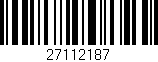 Código de barras (EAN, GTIN, SKU, ISBN): '27112187'